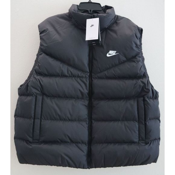 Nike DQ6896 010 Women Sz XL Black Therma-Fit Windrunner Down Bodywarmer Vest - Picture 1 of 10